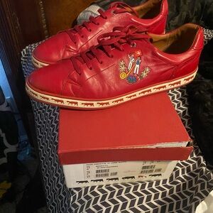 Animal Balley of Switzerland, Men's 13 D‎ Red Leather Shoes